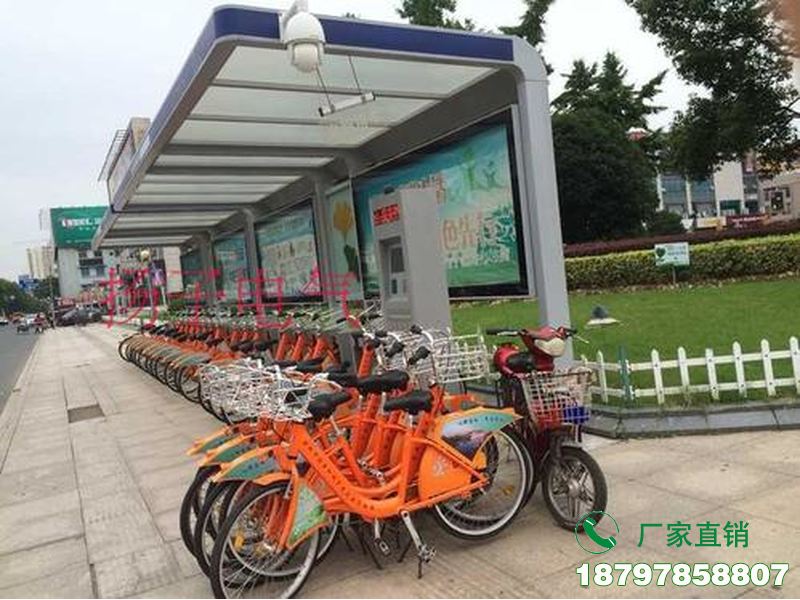 合阳县地铁站共享单车存放亭